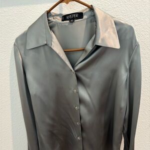 Beautiful new silver blouse.